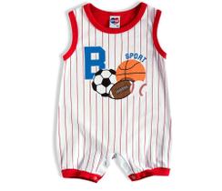 Macacão Regata Banho De Sol Romper Bebê Menino Tip Top Macacão Regata Banho De Sol Romper Bebê Menino Tip Top