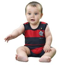 Macacão Regata Bebê do Flamengo - Torcida Baby 026S Macacão Regata Bebê do Flamengo - Torcida Baby 026S