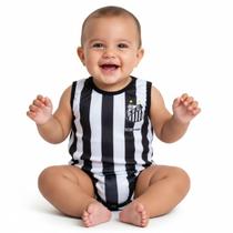 Macacão Regata Bebê do Santos - Torcida Baby 026S Macacão Regata Bebê do Santos - Torcida Baby 026S
