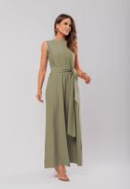 Macacão Regata Feminino Alfaiataria Pantalona Verde Oliva Salvatore Fashion Macacão Regata Feminino Alfaiataria Pantalona Verde Oliva Salvatore Fashion