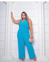 Macacão regata Jussara em tecido Duna plus size disponível G1,G2 e G3 lindíssimo