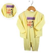 Macacão ribana Casaquinho e meia kit para bebe cores diversas menino menina confortavel