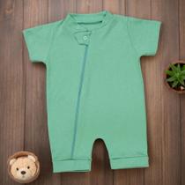 Macacão Romper Bebê Verde Claro - Perfeito para o Verão Macacão Romper Bebê Verde Claro - Perfeito para o Verão