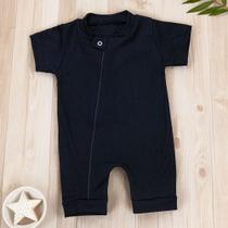 Macacão romper preto para bebê básico