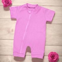Macacão Romper Zíper Rosa - Ideal para Bebês de 0 a 12 meses Macacão Romper Zíper Rosa - Ideal para Bebês de 0 a 12 meses
