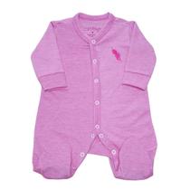Macacão Roupa Bebê Recém Nascido Pijama Manga Longa Pézinho