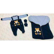 Macacão saida de maternidade para bebes lacinho de amor, charmosa e ursinho linda saidinha para seu bebe