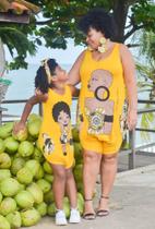 Macacão saruel curto mãe e filha