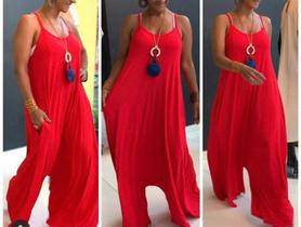 Macacão saruel flare amplo