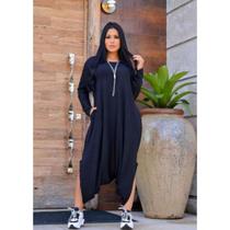 Macacão Saruel Manga Longa Com Bolso