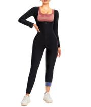 Macacão Sauna Suit CEIUEO de Corpo Inteiro com Cinta Modeladora na Cintura Macacão Sauna Suit CEIUEO de Corpo Inteiro com Cinta Modeladora na Cintura