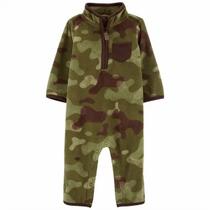 Macacão sem pé fleece carter's - camuflado - menino - 100% poliéster microfleece Macacão sem pé fleece carter's - camuflado - menino - 100% poliéster microfleece