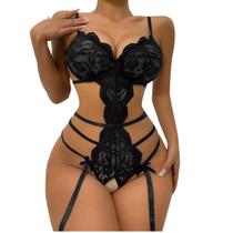 Macacão sensual renda - Lingerie sexy feminina, atacado preto Macacão sensual renda - Lingerie sexy feminina, atacado preto