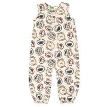 Macacão Sesame Street Elmo Cookie Monster Big Bird de algodão 24M