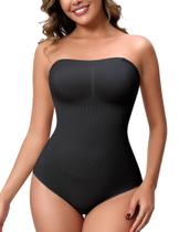 Macacão Shapewear HEPOE Strapless Tummy Control preto grande
