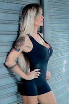 Macacão Short Fitness Stary Nights Dynamite preto Tamanho:MCor:Preto