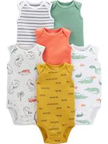 Macacão Simple Joys da Carter's Baby Boys, 24 meses, pacote x6
