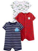 Macacão Simple Joys da Carter's Baby Boys, pacote com 3 unidades, 24 meses