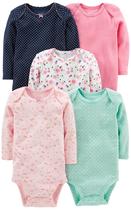 Macacão Simple Joys da Carter's Baby Girls, 24 meses, pacote x5