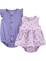 Macacão Simple Joys da Carter's Baby Girls de 0 a 3 meses roxo