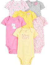 Macacão Simple Joys da Carter's Baby Girls de 3 a 6 meses x 6 rosa/amarelo