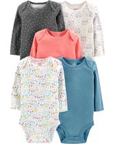 Macacão Simple Joys da Carter's Baby Girls, pacote com 5, 12 meses Macacão Simple Joys da Carter's Baby Girls, pacote com 5, 12 meses