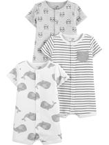 Macacão Simple Joys da Carter's Baby, pacote com 3 pacotes para recém-nascidos