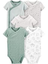 Macacão Simple Joys da Carter's, pacote com 5 unidades, Side Snap Preemie Macacão Simple Joys da Carter's, pacote com 5 unidades, Side Snap Preemie