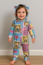 Macacão Soft 1 ao 3 Menina com Capuz e Estampas Sortidas Macacão Soft 1 ao 3 Menina com Capuz e Estampas Sortidas