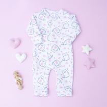 Macacão Soft com Zíper da Gola à Perna Confortável Para Bebê Estampa Sortido