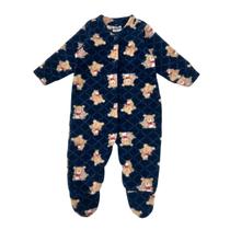 Macacão Soft Estampado Pettenati Com Botão Bebê Inverno