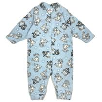 Macacão Soft Estampado Pettenati Com Botão Bebê Inverno