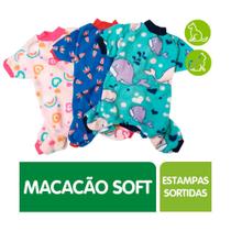 Macacão Soft Impactus Pet para Cães e Gatos Estampas Sortidas