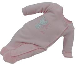 Macacão Soft Longo Bebê Menina Bordado Letut / Paraiso 12739 Macacão Soft Longo Bebê Menina Bordado Letut / Paraiso 12739