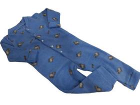 Macacão Soft Longo Frio Inverno Infantil Bebê 1 2 3 Menino