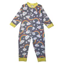 Macacão Soft Pijama Menina Infantil Inverno Longo Bebe Lindo Manga Longa Colorido Quentinho Dias Frios