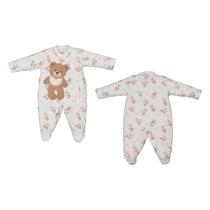 Macacão Suedine Bebê Inverno Teddy Bear Unissex Upi Uli - Macacão Suedine Bebê Inverno Teddy Bear Unissex Upi Uli -