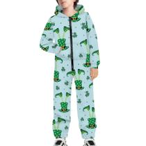 Macacão TENMET Kids 3D Galaxy Sky Green Hat Dia de São Patrício