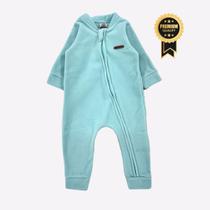 Macacão térmico soft Liso Bebê Zíper Inverno Baby