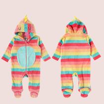 Macacão Tip Top Pijama Bichinho Pelúcia Infantil Com Capuz