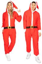 macacão Tipsy Elves Christmas Santa vermelho para adultos tamanho GG macacão Tipsy Elves Christmas Santa vermelho para adultos tamanho GG