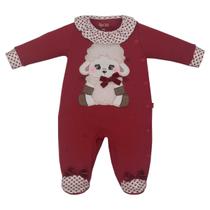 Macacão Tricot Montebello Bebê Menina Melinda Upi Uli - Macacão Tricot Montebello Bebê Menina Melinda Upi Uli -