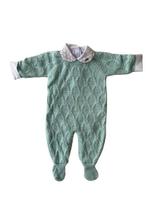 Macacão Tricot Verde Água com Body - Trançado