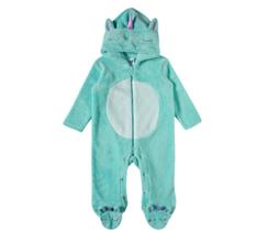 Macacão Unicórnio Bebê Pelúcia Com Pezinho Tip Top Envio Rapido