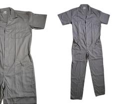 Macacão uniforme brim - manga curta - cinza