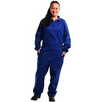 Macacão Uniforme Profissional Trabalho Pesado Brim com Ziper Azul Royal