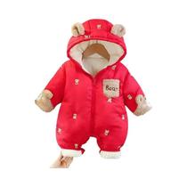 Macacão Unissex Com Capuz Forrado De Fleece Para Bebê Recém-Nascido, Roupa De Inverno Para Crianças Macacão Unissex Com Capuz Forrado De Fleece Para Bebê Recém-Nascido, Roupa De Inverno Para Crianças