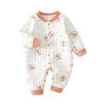 Macacão Unissex Com Estampa De Urso Para Bebês, Inverno, Algodão Grosso, Roupa De Bebê De 1 a 12