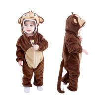 Macacão Unissex De Bebê Com Capuz De Flanela, Fantasia De Animal Para O Inverno