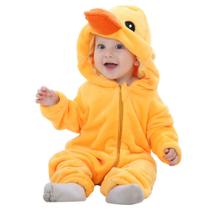 Macacão unissex de flanela de inverno para bebês Michley Duck 2-6M